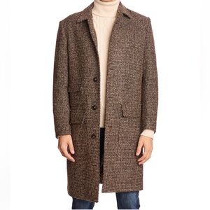 Paisley & Gray Men's Textured Oversized Coat Color Brown Army White Size Medium